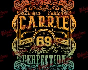 Limited Edition Crafted to Perfect. Customizable last name and year of birth. Digital file for DTF or DTG