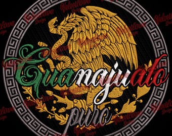 Puro Guanajuato Png for DTF, DTG SUBLIMATION with embroidery effect