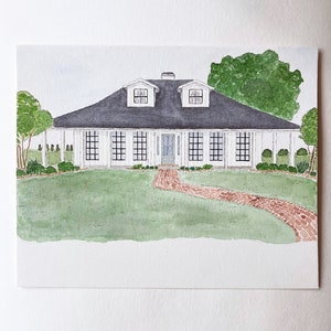 Custom Watercolor House Portrait