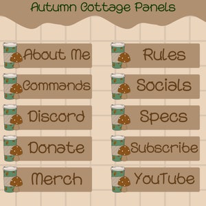 Autumn Cottage Twitch Panels For Streaming