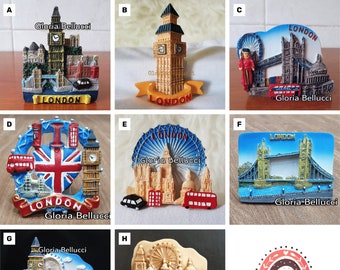 Fridge Magnet London, England Landmark Icon Big Ben, Soldier, Bus, Telephone Booth 3D Model for Souvenir Gift, Kitchen Home Decoration