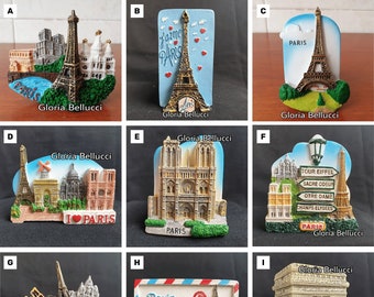 Fridge Magnet France, Icône de Paris Tour Eiffel, Modèle 3D Arc de Triomphe pour cadeau souvenir de voyage, Décoration de maison, Collections