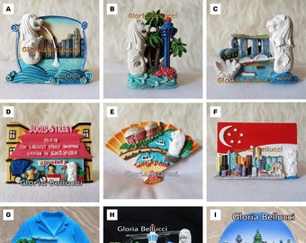 Fridge Magnet Singapore Landmark The Merlion, Marina Bay, Sentosa 3D Model for Travel Souvenir Gift, Home/Kitchen Decoration, Collections