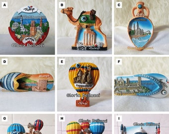 Fridge Magnet Turkey, Turkiye, Alanya, Istanbul Landmark Icon Cappadocia, Sultanahmet 3D Model for Travel Souvenir Gift, Home Decoration