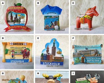 Fridge Magnet Sweden, Stockholm Landmark Icon The Royal Palace 3D Model for Travel Souvenir Gift, Kitchen Home Decoration, Collections