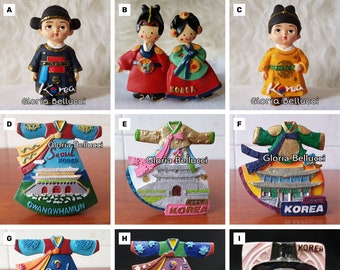 Fridge Magnet South Korea, Seoul Landmark Icon Hanbok, Gwanghwamun 3D Model for Travel Souvenir Gift, Kitchen Home Decoration, Collections