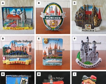 Fridge Magnet Germany, Munchen/munich, Hamburg Landmark Icon - Main Image