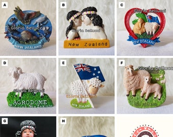 Kühlschrankmagnet Neuseeland, Auckland Wahrzeichen Rorotua, Schaf 3D-Modell für Reise-Souvenir-Geschenk, Küche-Hausdekoration, Sammlungen