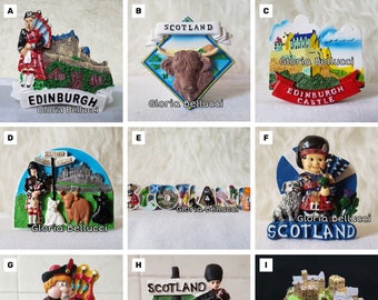 Fridge Magnet Scotland Landmark Icon Edinburgh and Stirling Castle 3D Model for Travel Souvenir Gift, Kitchen Home Decoration, Collections