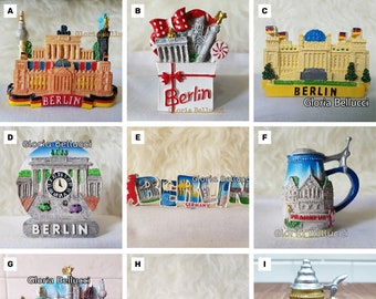 Fridge Magnet Germany, Deutschland, Berlin, Koln Landmark Icon Brandenburg Gate, Reichstag 3D Model Travel Souvenir Gift, Home Decoration