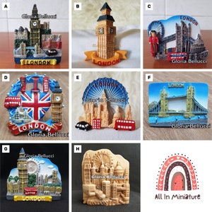 Fridge Magnet London, England Landmark Icon Big Ben, Soldier, Bus, Telephone Booth 3D Model for Souvenir Gift, Kitchen Home Decoration