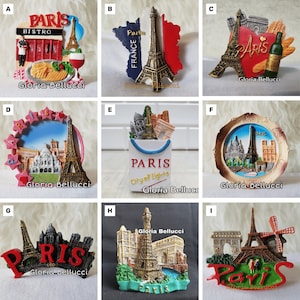 Fridge Magnet Paris, France Landmark Icon Eiffel Tower, Flag, Love 3D Model for Travel Souvenir Gift, Home/Kitchen Decoration, Collections