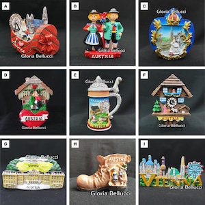 Ímã de geladeira Áustria, ícone de marco de Viena Karlskirche, Palácio de Schönbrunn, modelo 3D da catedral para presente de lembrança de viagem, decoração de casa