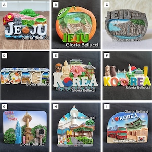 Fridge Magnet South Korea, Jeju Do, Seoul Landmark Icon Tower 3D Model for Travel Souvenir Gift, Kitchen Home Decoration, Collections