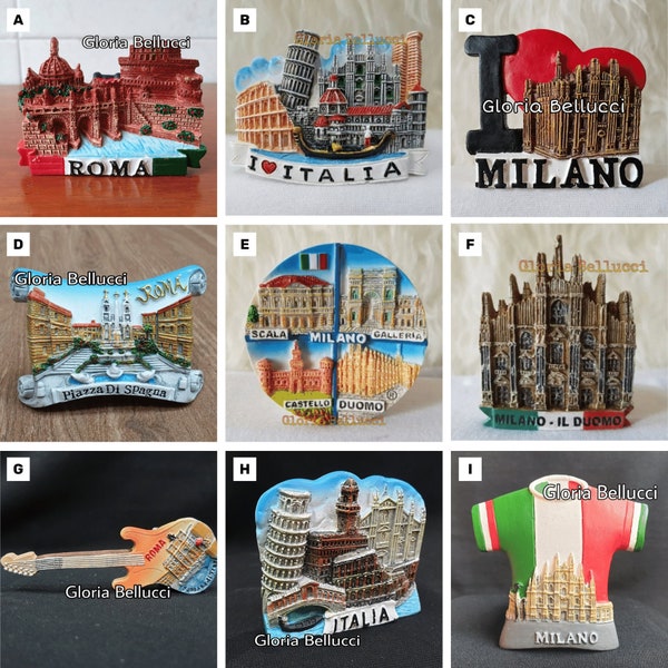 Kühlschrankmagnet Italien, Mailand, Rom Wahrzeichen Pisa Turm Icon 3D Modell für Reisen Souvenir Geschenk, Home/Küchen Dekoration, Kollektionen