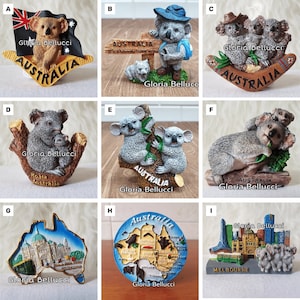 Fridge Magnet Australia Landmark Icon Koala, Animal, Melbourne 3D Model for Travel Souvenir Gift, Home/Kitchen Decoration, Collections