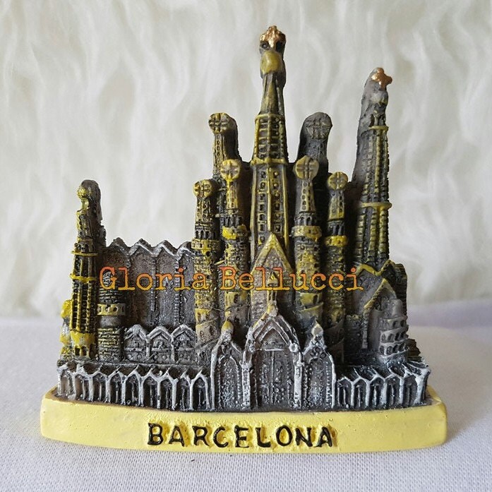 Magnete da frigorifero a tema Barcellona Spagna, souvenir
