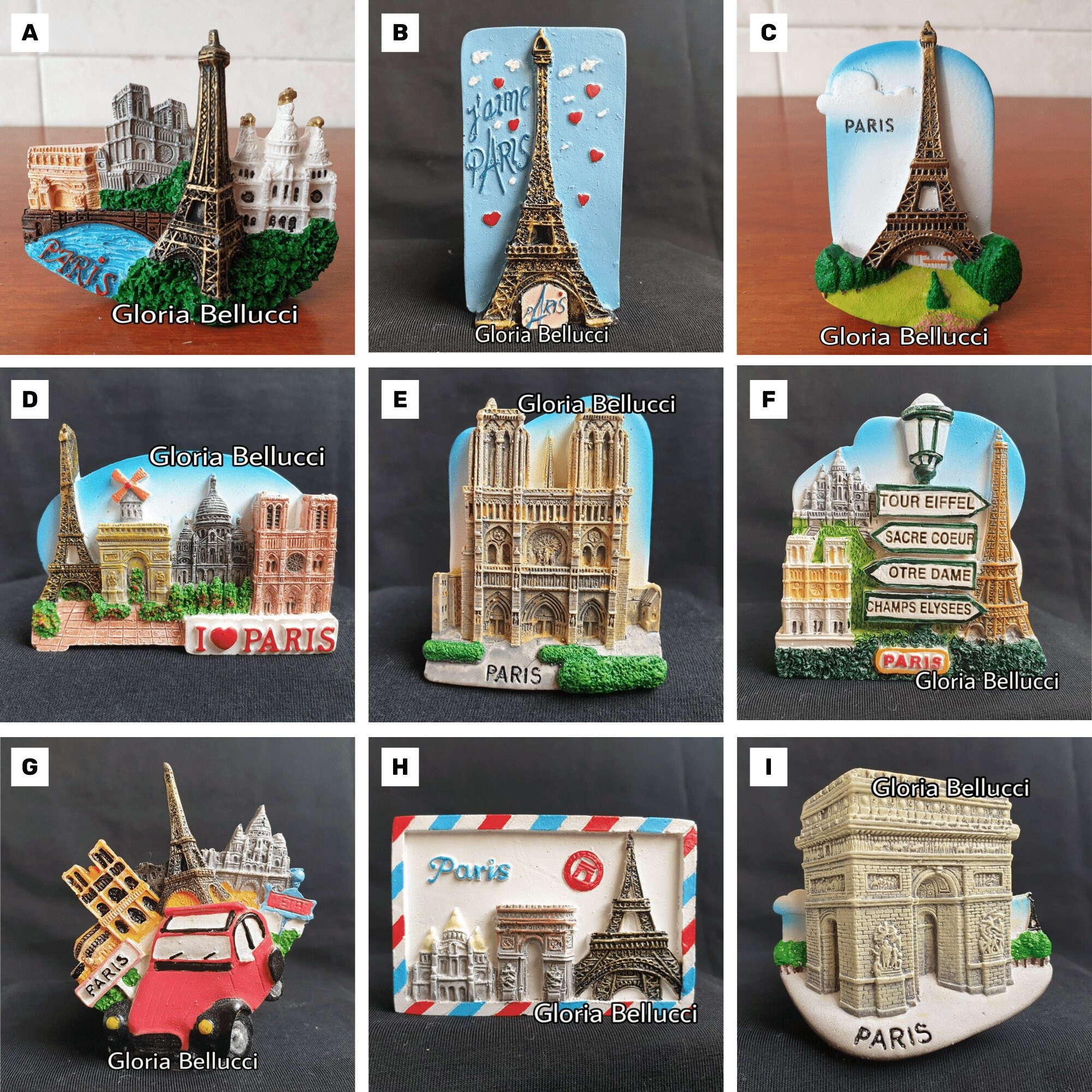 Calamita da frigorifero con Torre Eiffel, Parigi, Francia, turismo, souvenir 3D, decorazione magnetica per frigorifero