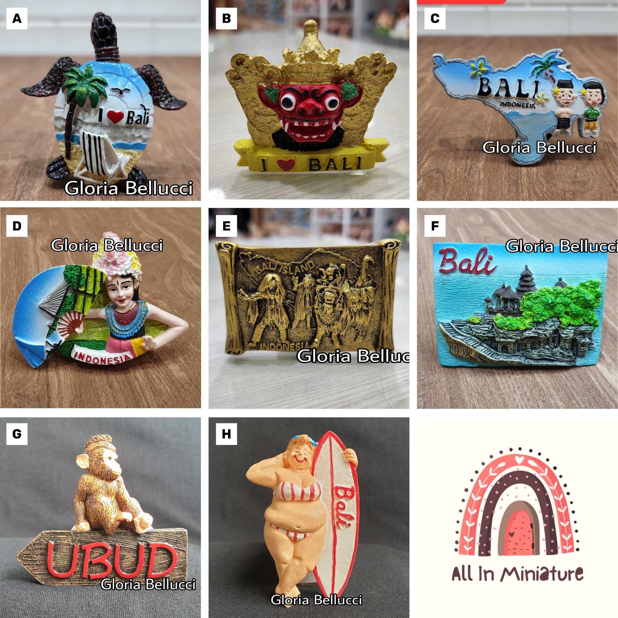 冷蔵庫用マグネット インドネシア、バリ島、ウブドランドマーク