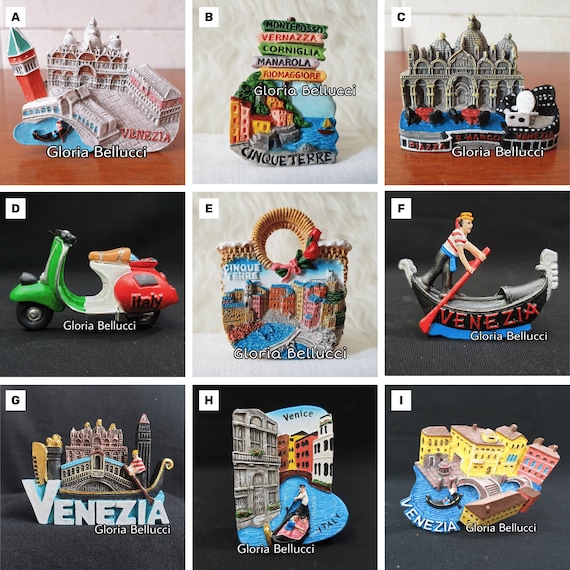 レジェンド　土地　イタリア語　3種セット Fridge Magnet Italy Piazza Venezia Landmark Icon 3D Model for