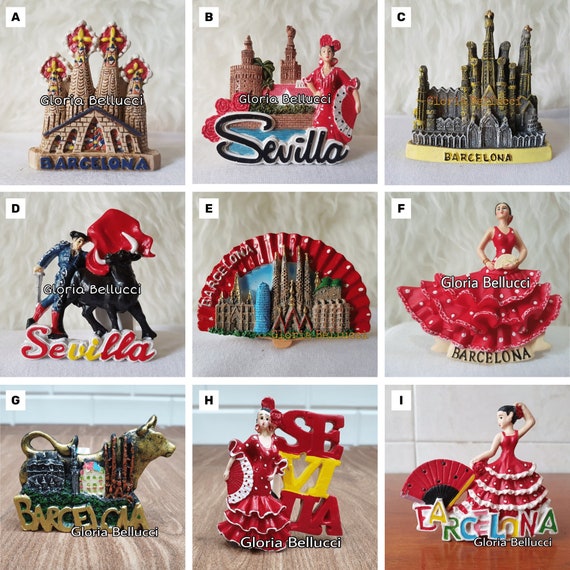 Souvenir 3D Magnete per Frigorifero Barcellona Spagna 3D Magnete per Frigorifero Spagna Decorazione Viaggio - Italia
