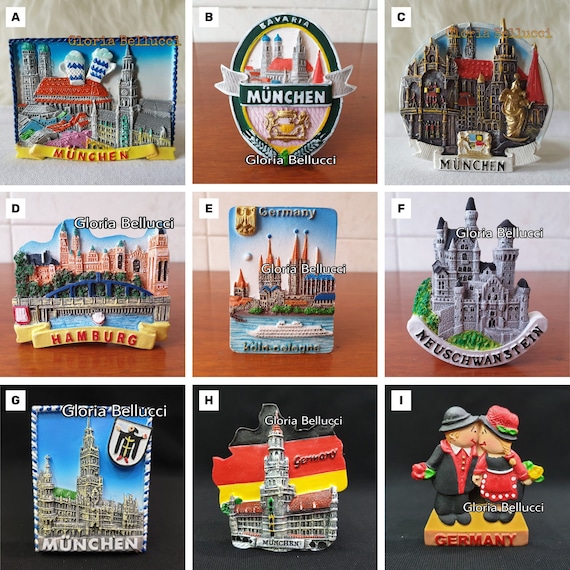 冷蔵庫用マグネット ドイツ、ミュンヘン/ハンブルク ランドマーク