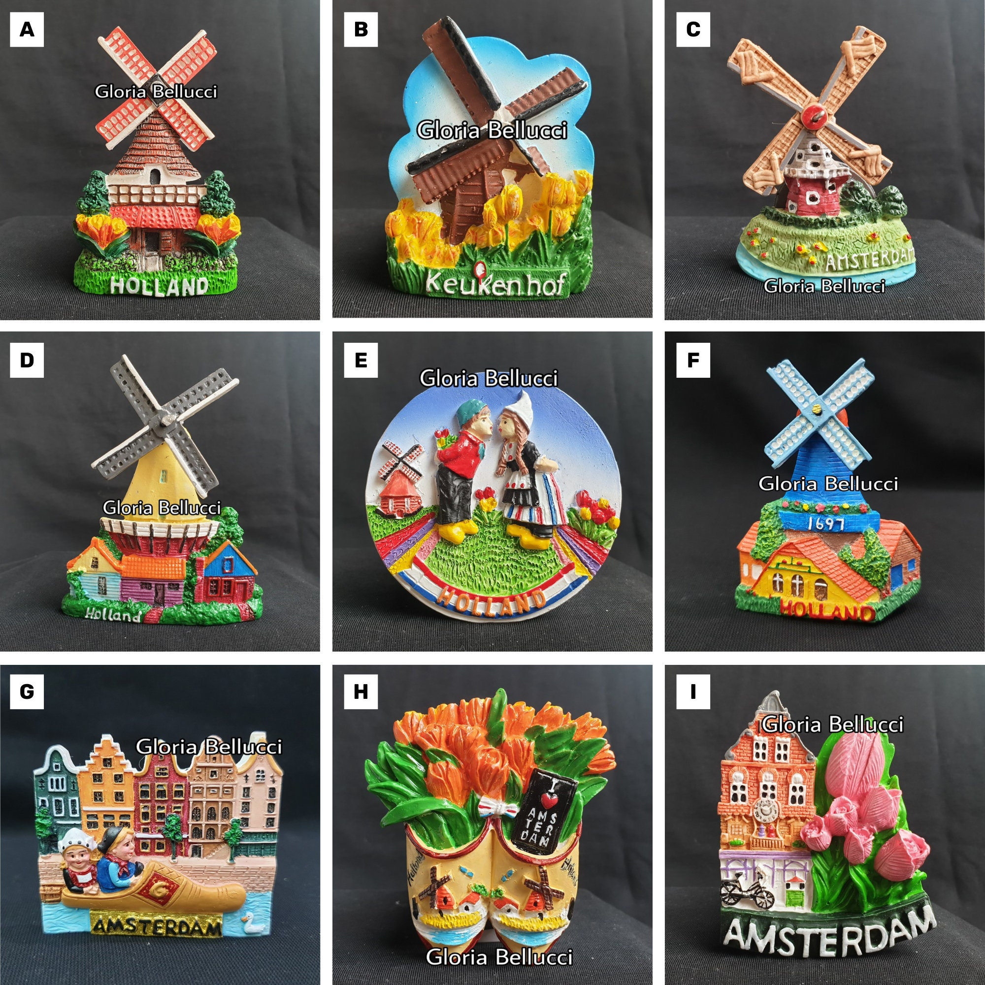 マ*ン様 マックンマックン NEXZ ハル　サノク コンプリート　ポプスト Fridge Magnet Netherlands, Holland, Amsterdam Landmark Icon
