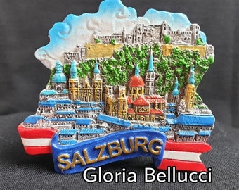 Austria 3D Vienna magnete frigorifero souvenir regalo, resina fatta a mano Vienna frigorifero magnete casa e cucina decorazione collezione