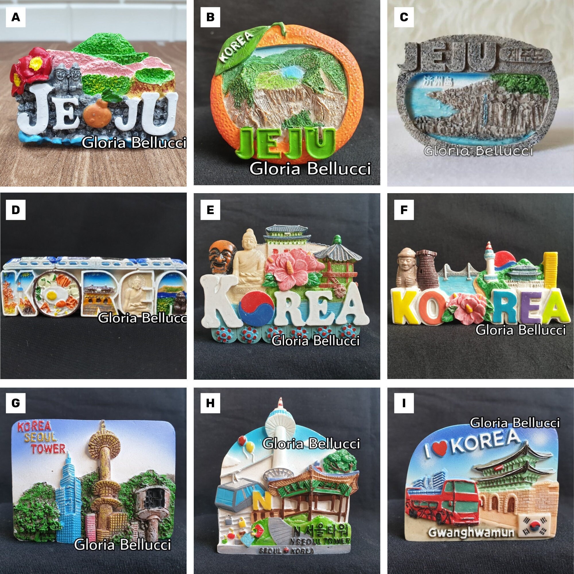 Fridge Magnet South Korea, Jeju Do, Seoul Landmark Icon Tower 3D