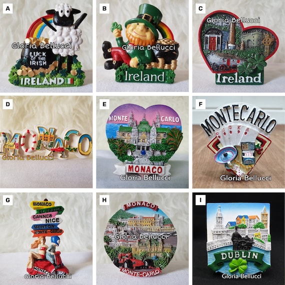 Fridge Magnet Monaco Landmark Icon Koala, Animal, Melbourne 3D Model for Travel Souvenir Gift, Kitchen Home Decoration, Collections