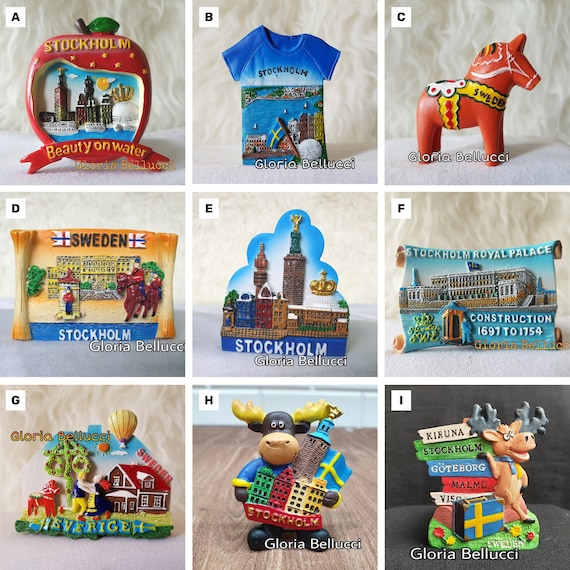 Calamita frigo Stoccolma, Svezia: simpatico regalo souvenir da viaggio Calamita frigo Stoccolma, Svezia: simpatico regalo souvenir da viaggio