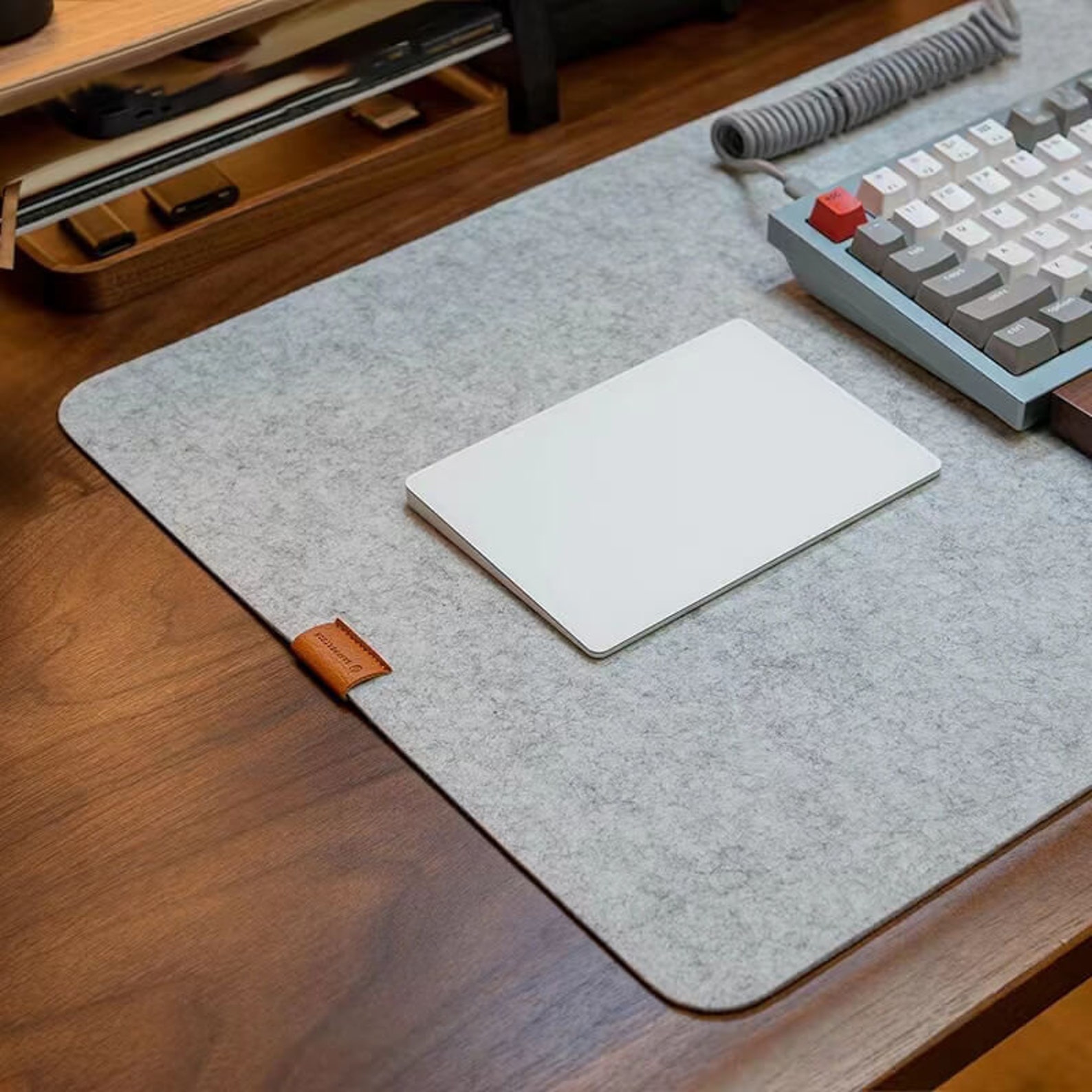 Felt Wool Desk Mat Large Wool Desk Pad Keyboard Laptop Etsy France