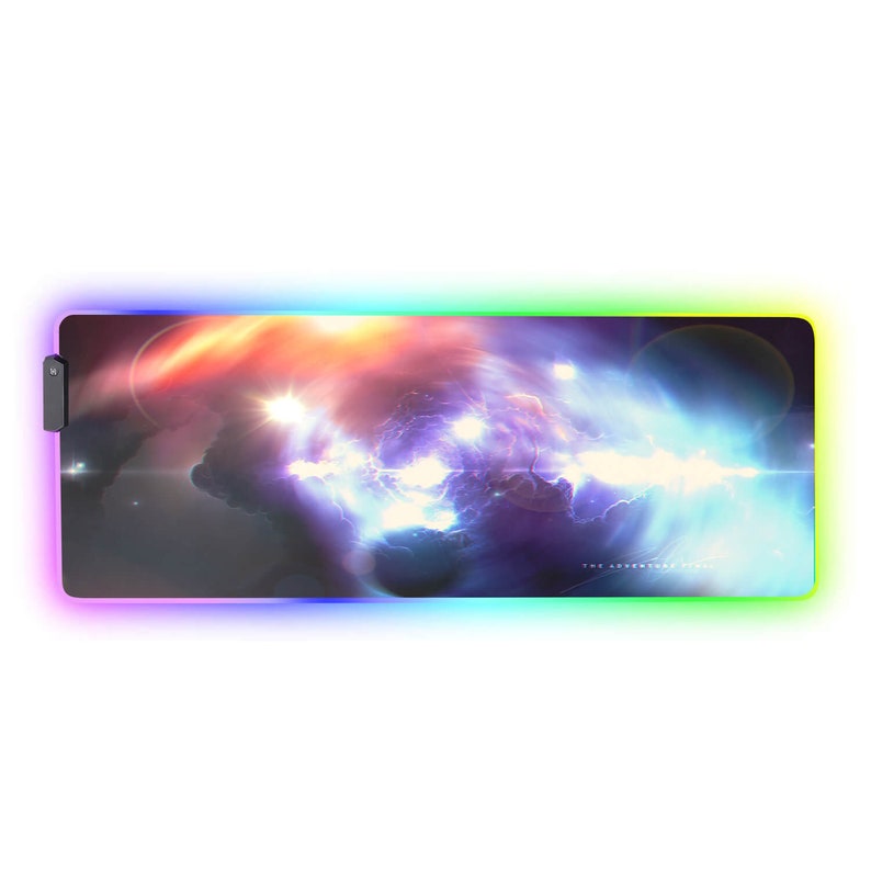 Nebula RGB Gaming Desk Mat Universe RGB Gaming Desk Pad Etsy