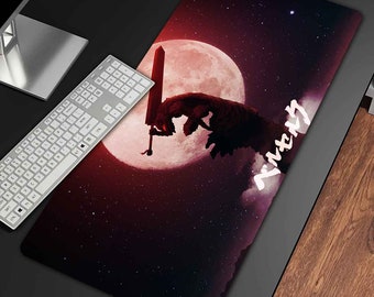 Bersek Anime Gaming Desk Pad(2 Patterns), Werewolf Long Mouse Pad,Desk Mat,Wolf Desk Decoration,Gaming Keyboard Computer Mat,Gift For Gamer