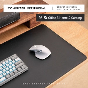 Custom Leather Desk Pad(12 Colors), Office Desk Mat, Cute Mouse Pad, Desktop Keyboard Computer Desktop mat, Personalized Customized Gift