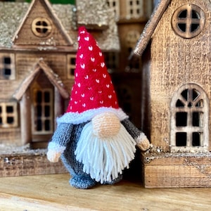 Christmas Gonk Gnome Knitting Pattern Soft Toy ornament decoration