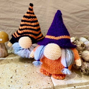 Halloween Gonks Gnomes Knitting Pattern Soft Toy ornament decoration