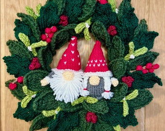 Christmas Gnome Gonk Wreath Knitting Pattern