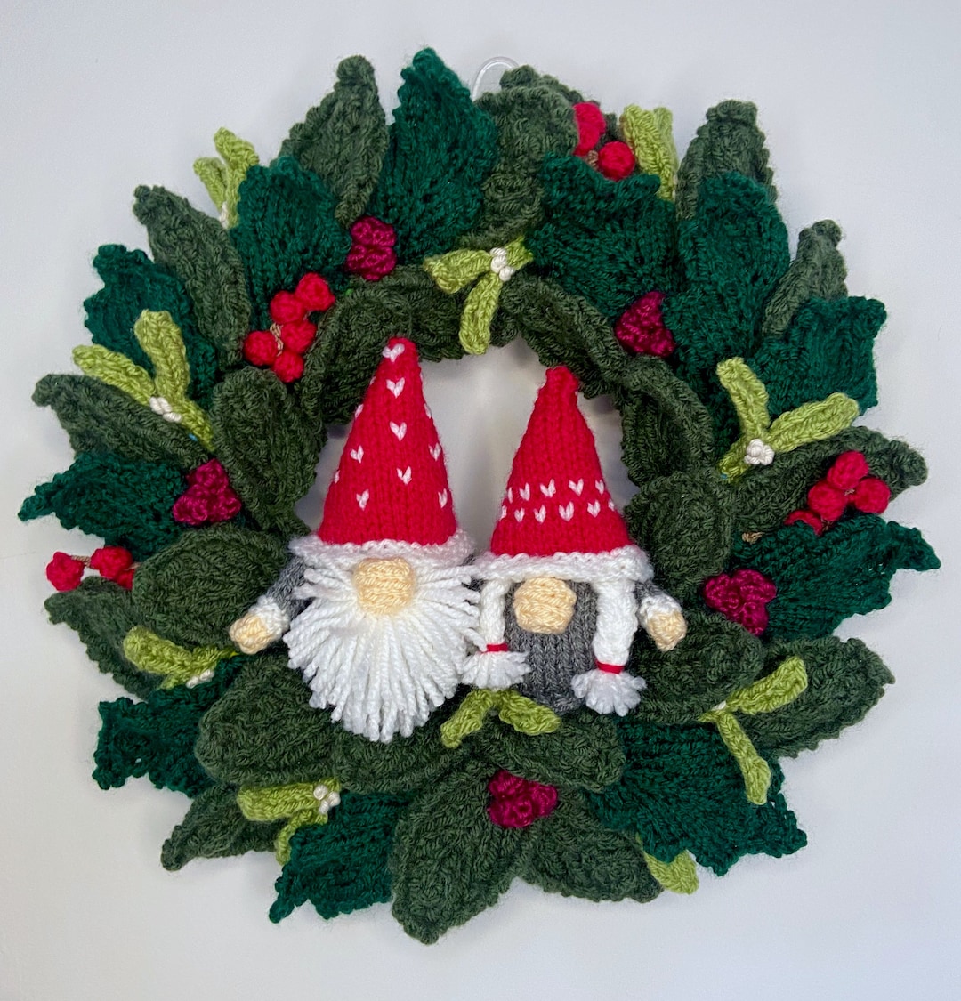 Christmas Gnome Gonk Wreath Knitting Pattern Etsy UK