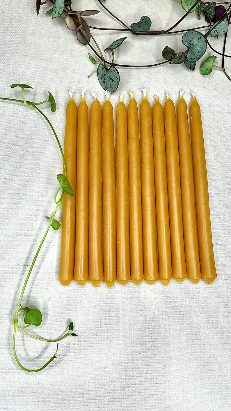 12 Pack of Birthday Candles 100 Beeswax Handdipped Nodrip Etsy