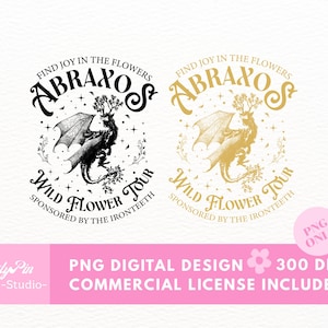 Abraxos Flower Garden Club PNG,Throne of Glass Dragon Art, Abraxos Wyvern Instant Download, Manon Blackbeak Throne Of Glass Png