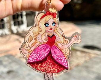 Apple White Ever After High Keychain