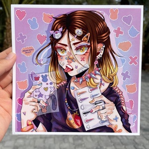Kozume Kenma with Stickers and Clips Print
