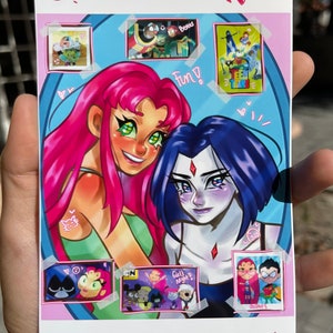 Starfire & Raven Sleepover Photo Print