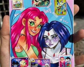 Starfire & Raven Sleepover Photo Print