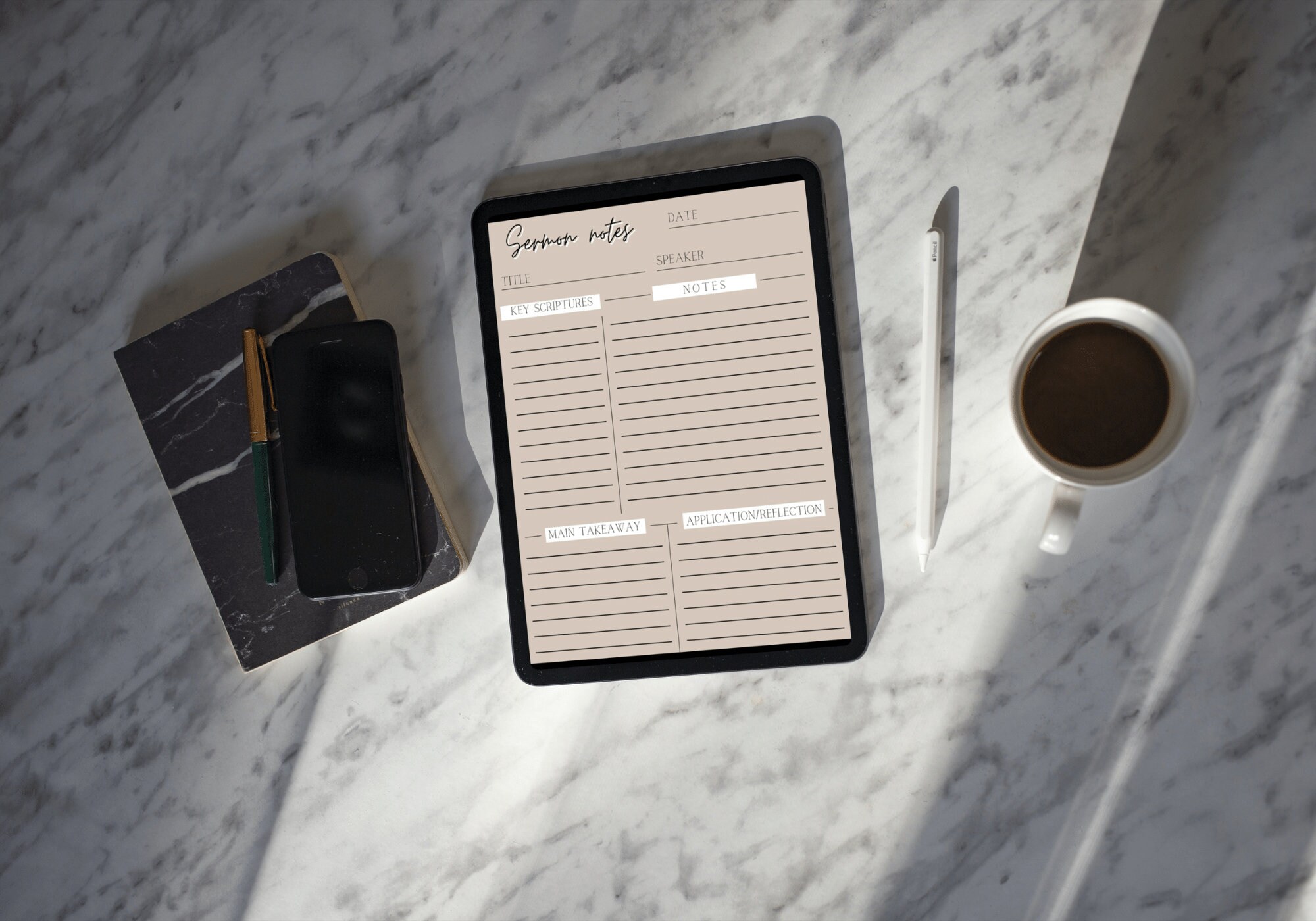 Digital/printable One Page Sermon Notes Minimalist Sermon - Etsy