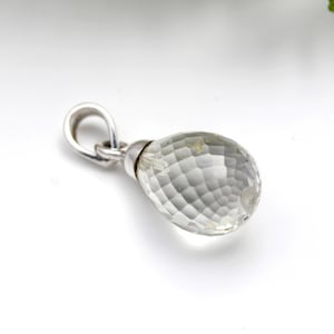 Natural Green Amethyst Teardrop Pendant, 925 Sterling Silver Minimalist Jewelry, Delicate Pendant, Handmade Pendant, Birthday Gift For Lover