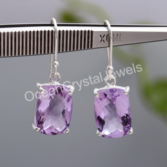 Orecchini in agata blu. Argento Sterling. Orecchini con fili. Regali per donne, regali per lei. Regalo di anniversario, regalo di compleanno, agata striata - Italia