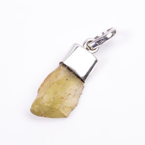 New Arrival Libyan Desert Glass Pendant, 925 Sterling Silver, Handmade Jewelry, Vintage Pendant, Minimalist Pendant, Birthday Gift For Her