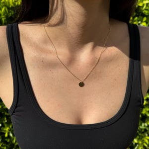 Dainty  Coin Necklace: Minimalist Layering Charm